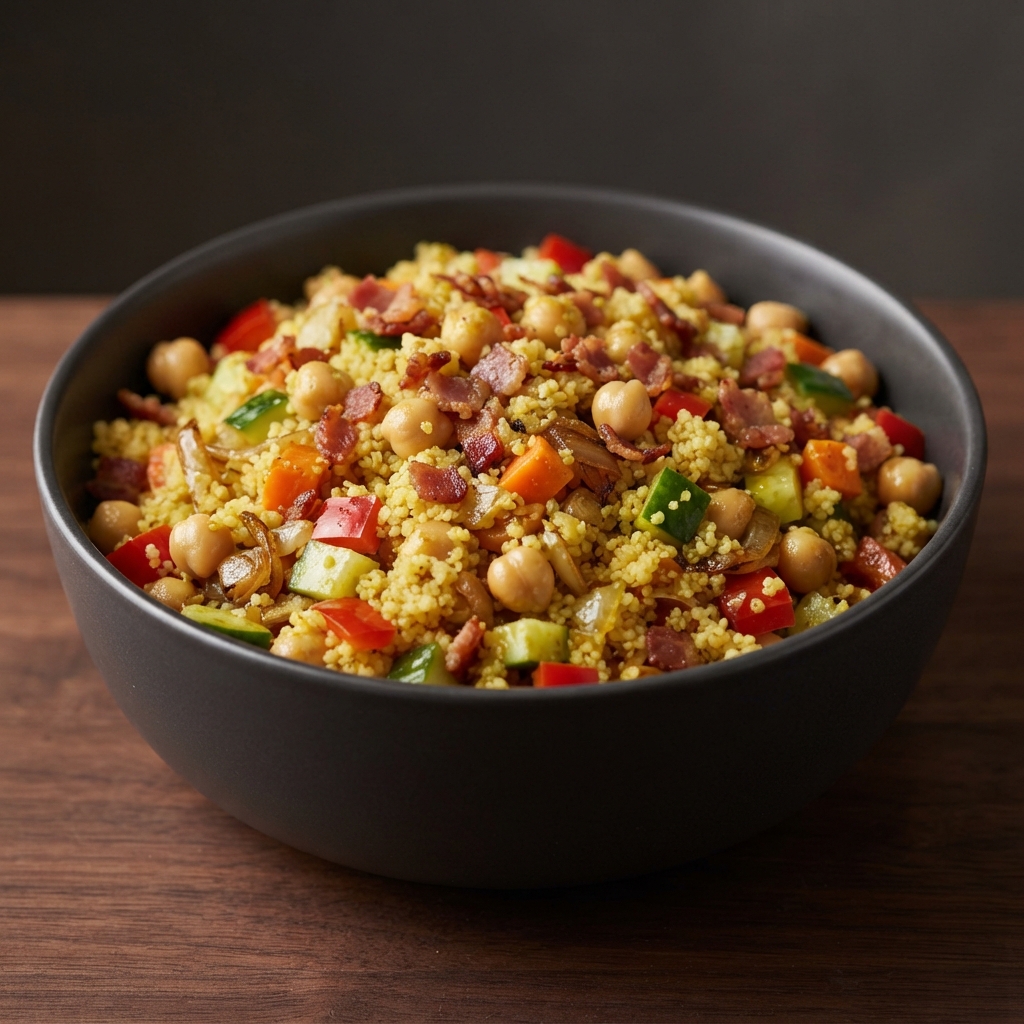 Curried Couscous Salad with Bacon