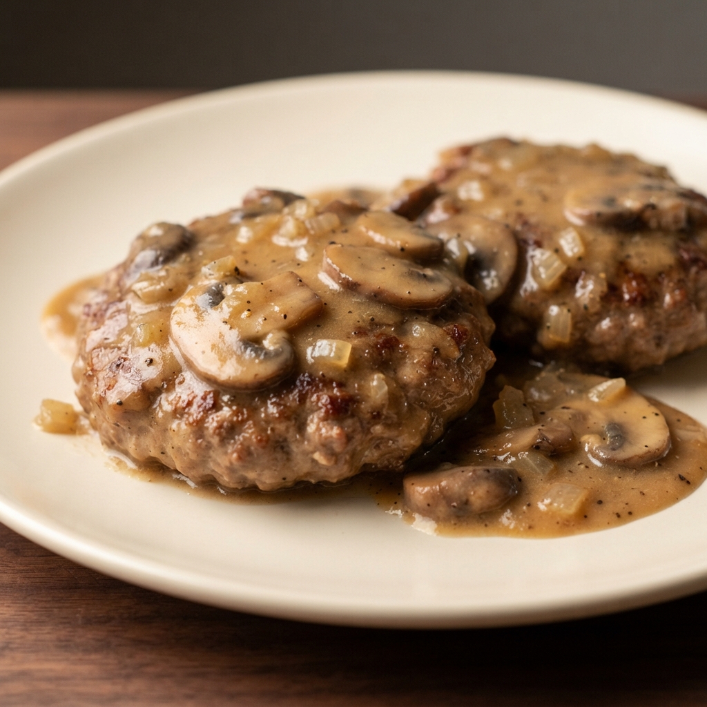 Hamburger Steaks with Mushroom Gravy