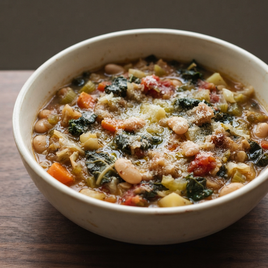 Tuscan Ribollita (Hearty Reboiled Cabbage and Bean Soup)