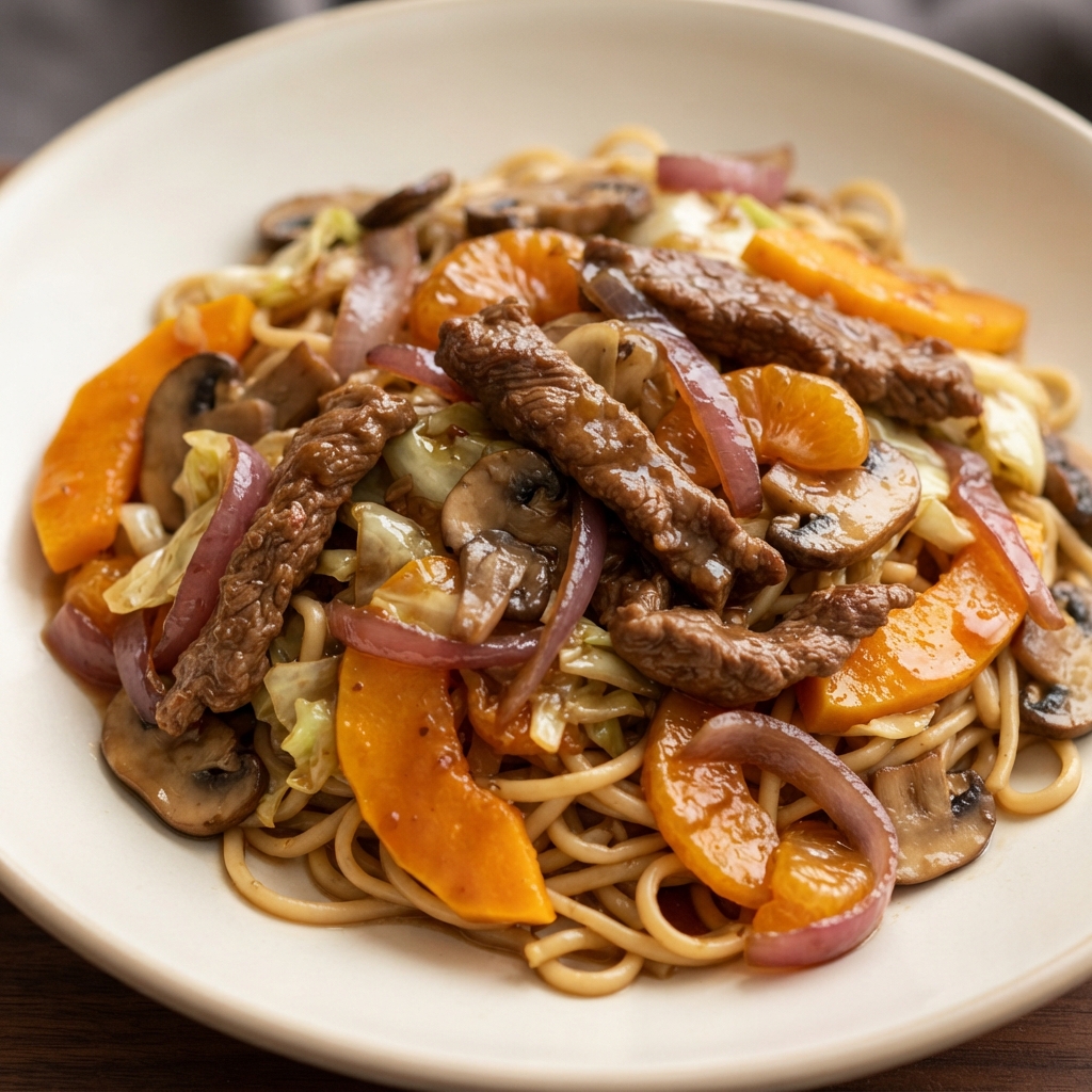 Gentle Thai-Style Beef with Tangerine Glaze