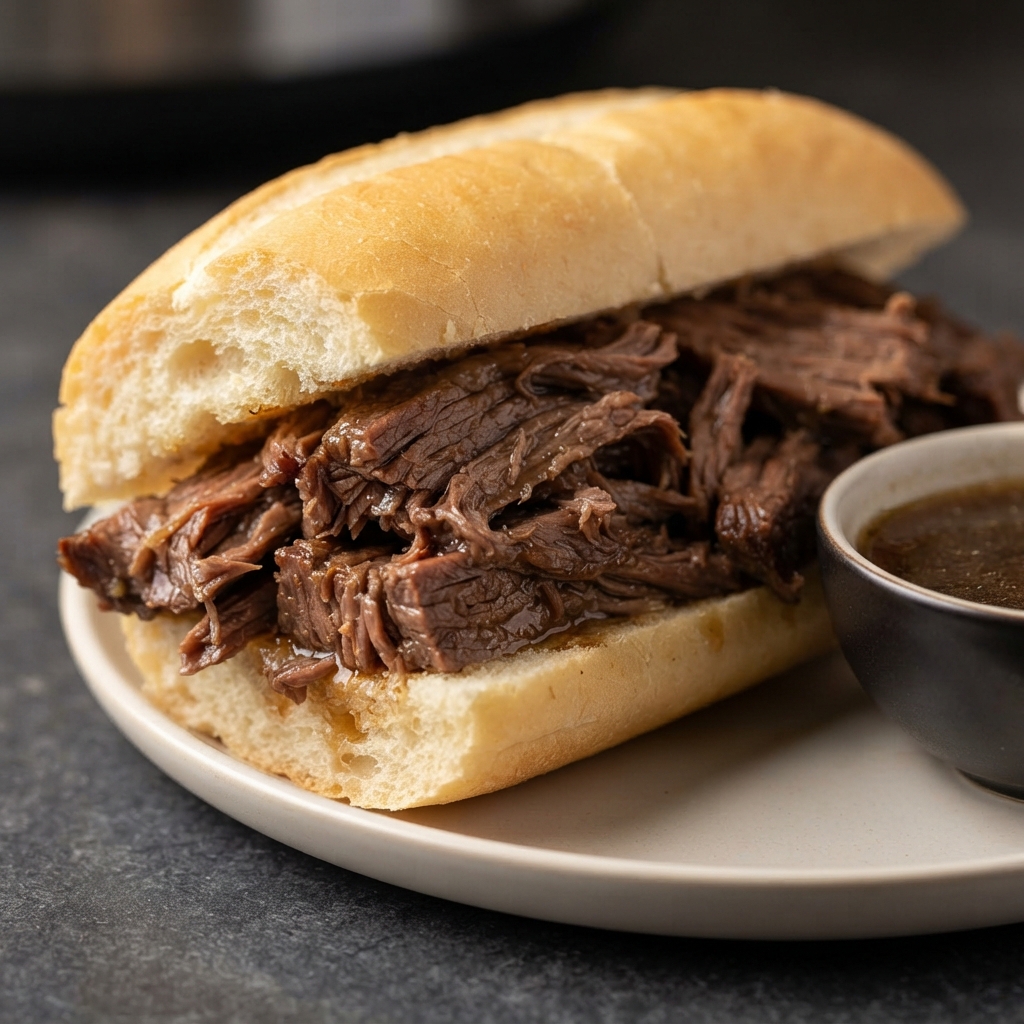 Slow Cooker 3-Ingredient French Dips