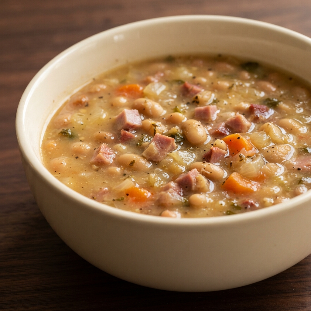 Smoked Ham Hock Navy Bean Soup