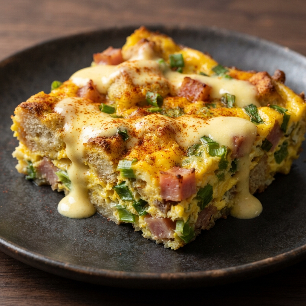 Baked Eggs Benedict Breakfast Casserole