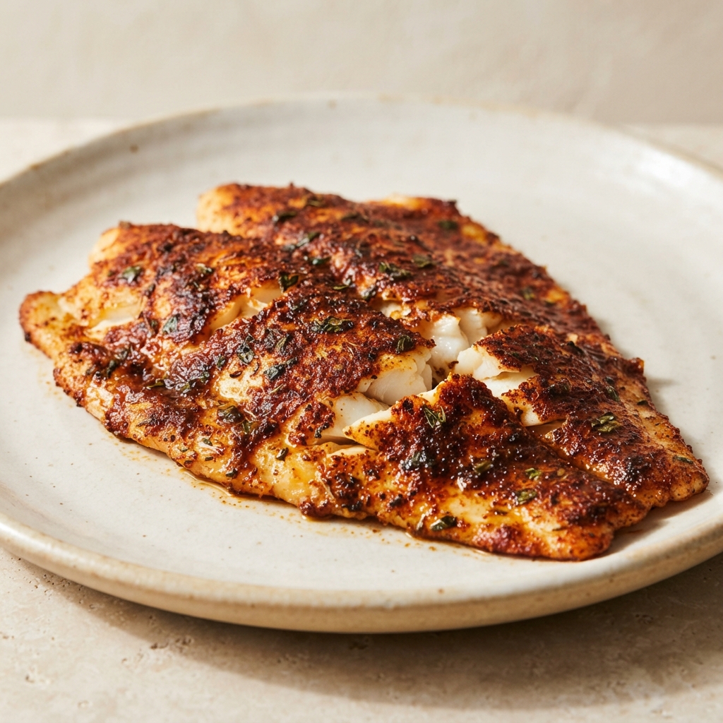 Sunset-Style Blackened Tilapia with Mango-Garlic Spice