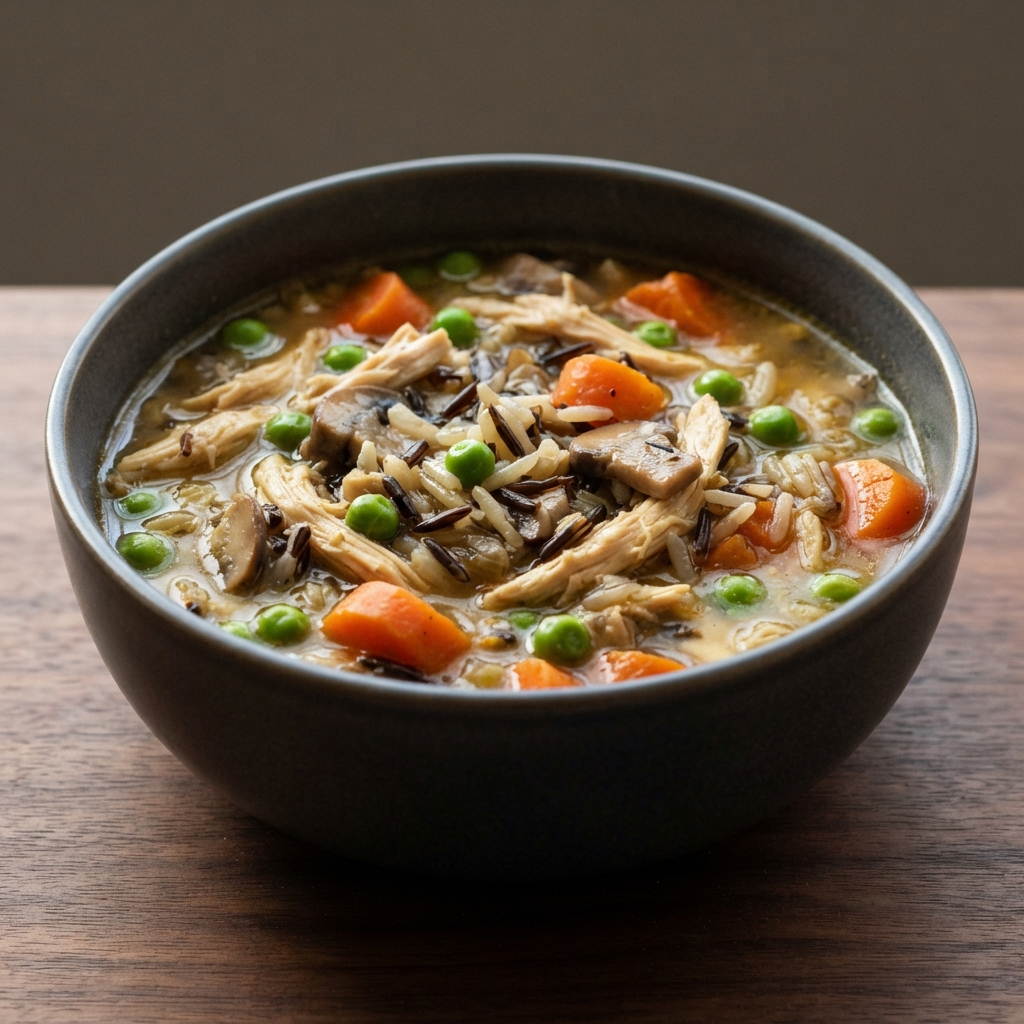 No-Chop Chicken & Wild Rice Soup in a Flash