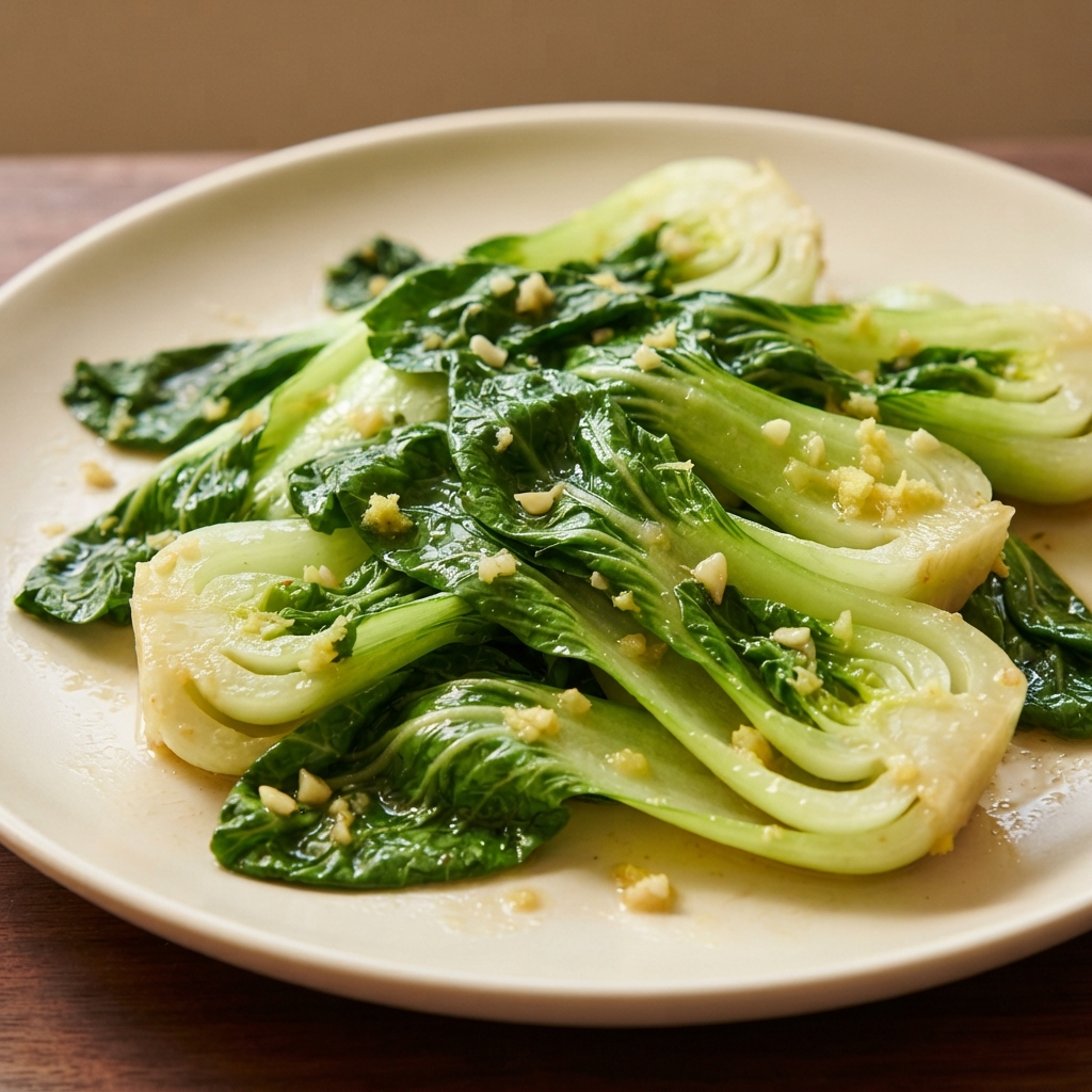 Garlic-Ginger Bok Choy Skillet