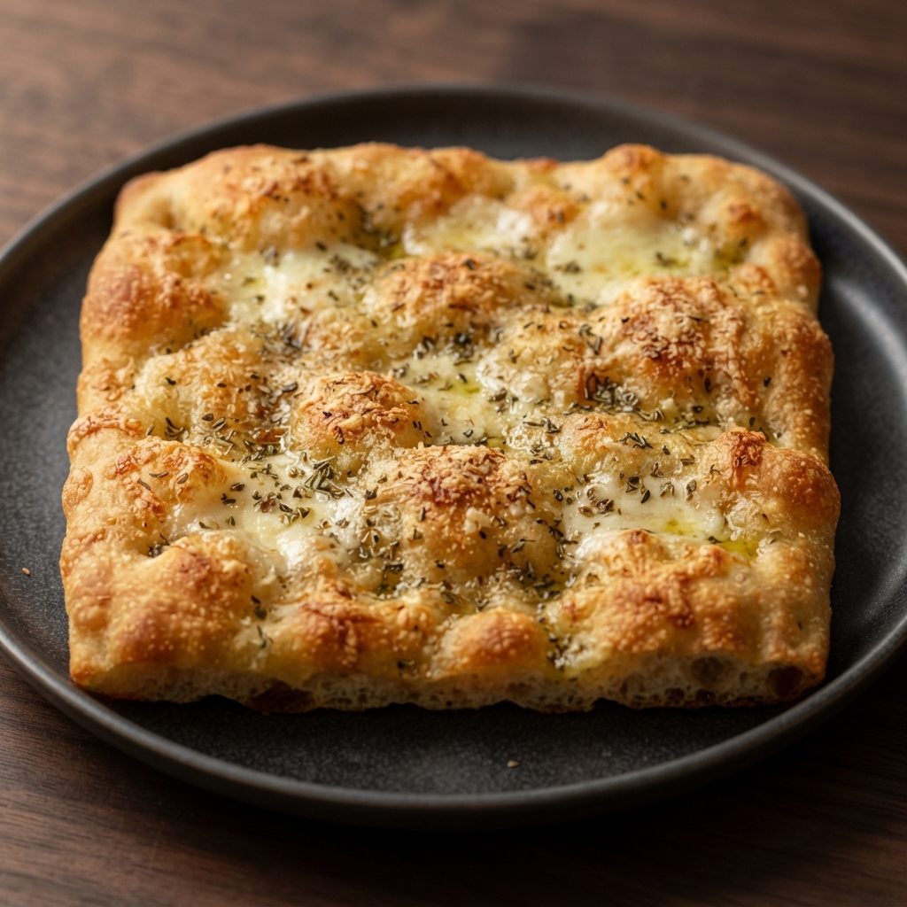 Herbed Focaccia with Mozzarella and Parmesan