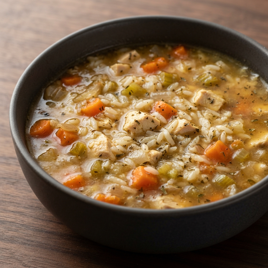 Tarragon Chicken and Rice Soup