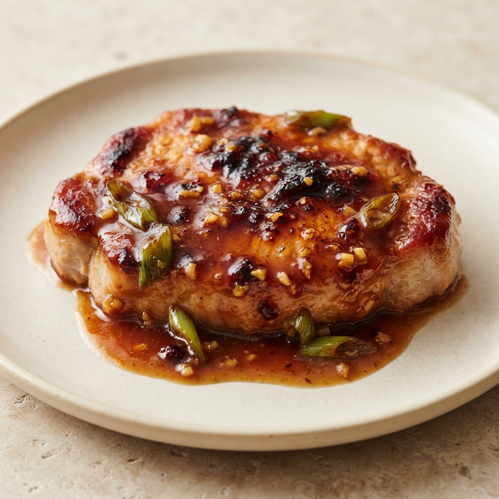 Ginger Honey-Hoisin Glazed Pork Chops