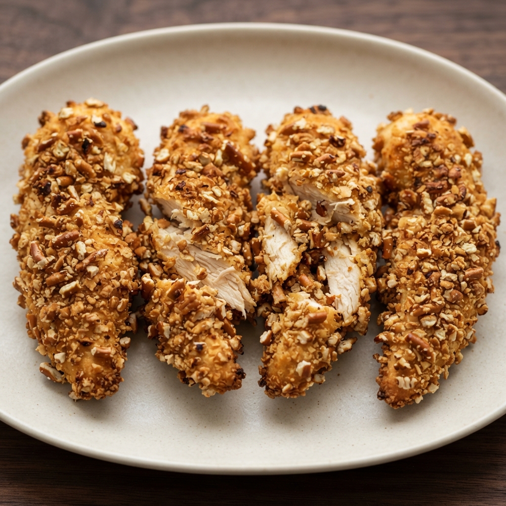 Air Fryer Pretzel-Crusted Chicken Tenders