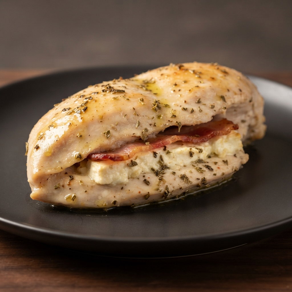 Feta Cheese and Bacon Stuffed Breasts
