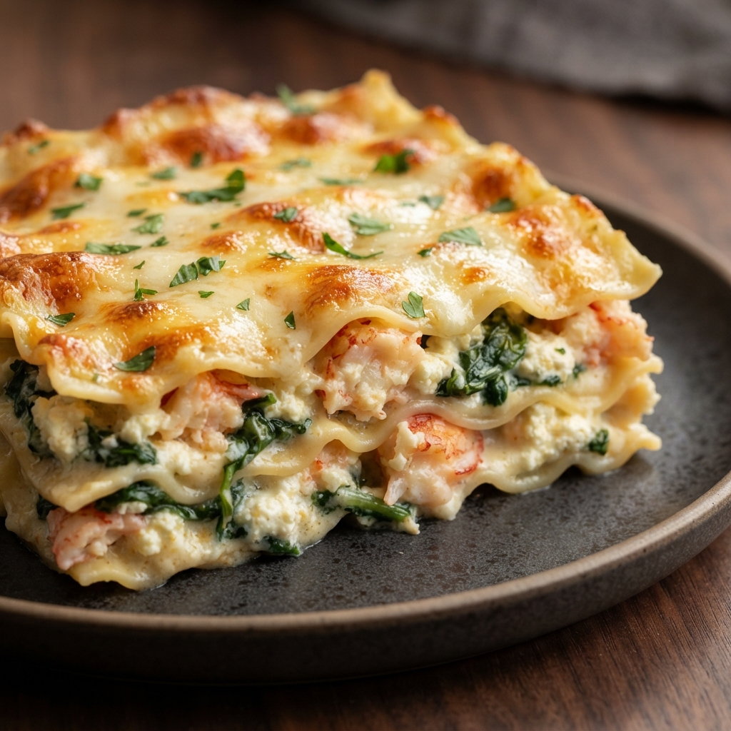 New England Lobster Lasagna Bake