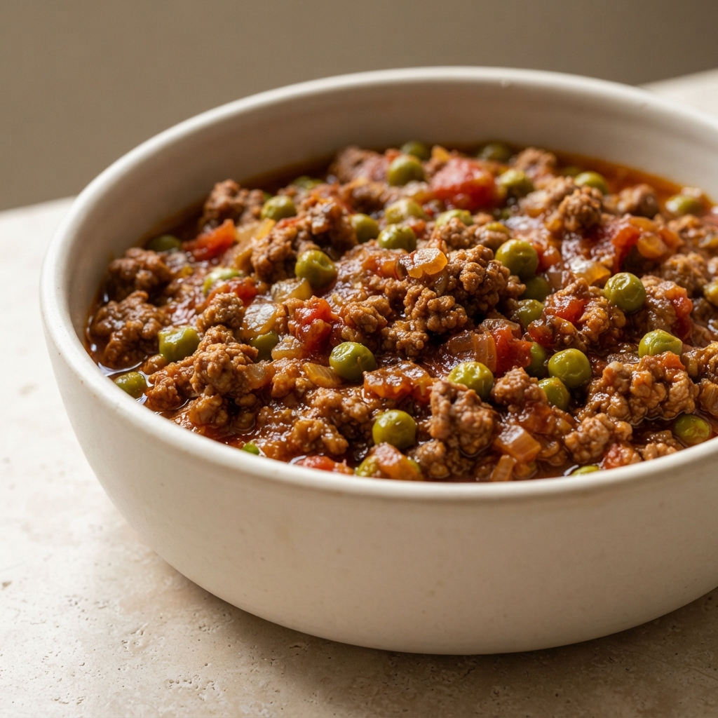 Pakistani Keema Beef with Peas