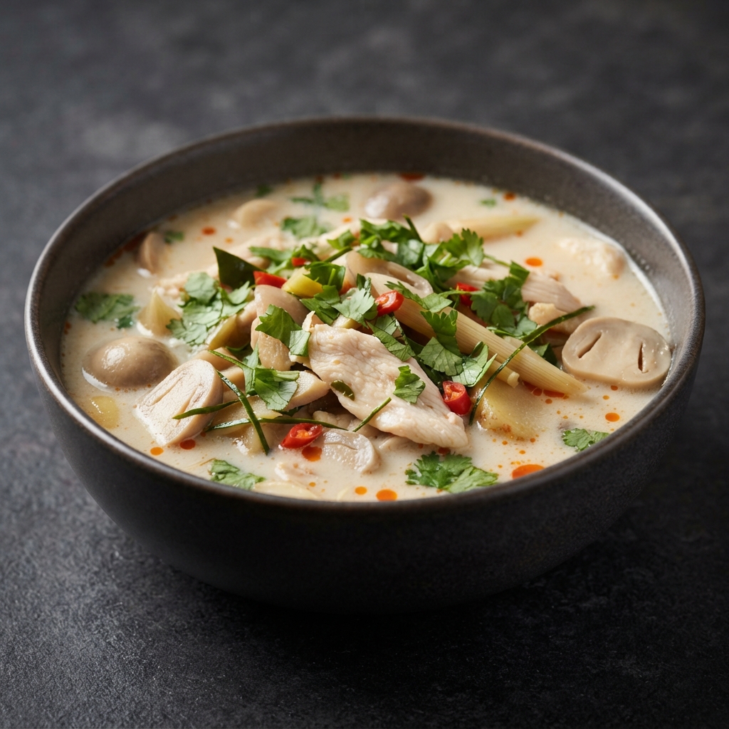 Thai Coconut Chicken Soup (Tom Kha Gai)