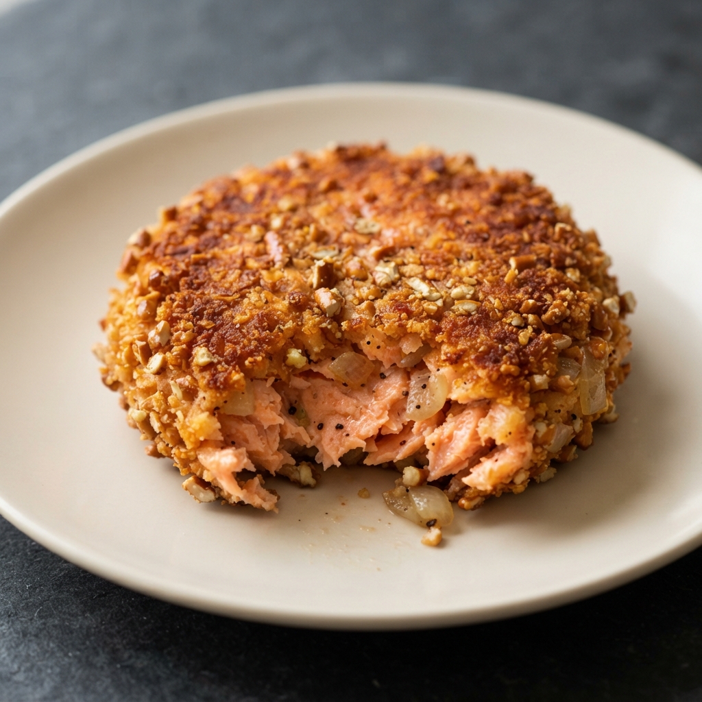 Crispy Pretzel-Coated Salmon Cakes