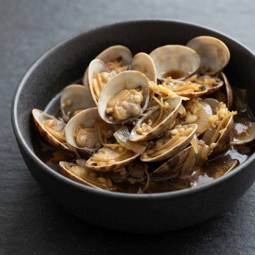 Oyster-Sauced Steamed Clams