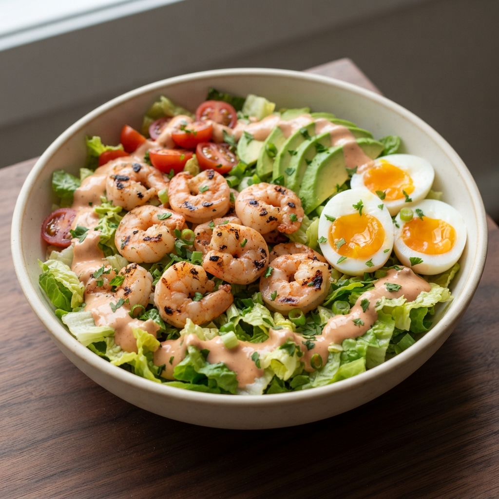 Char-Grilled Shrimp Louie Salad
