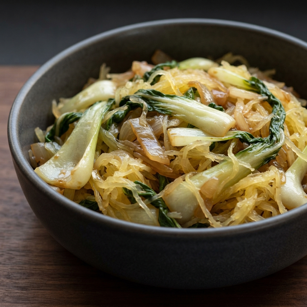 Spaghetti Squash and Bok Choy Low-Carb Salad