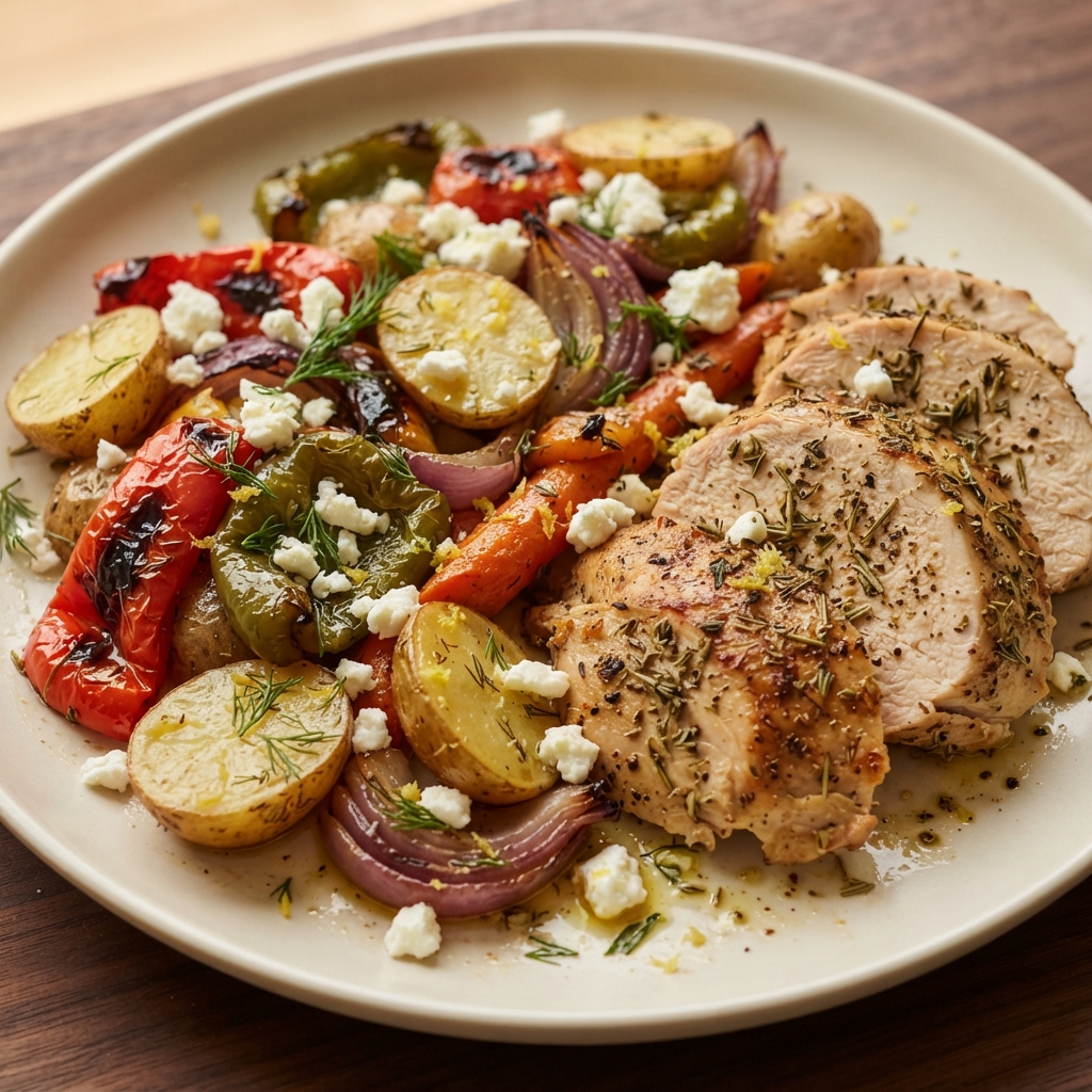 Bundt-Pan Greek Roast Chicken with Vegetables
