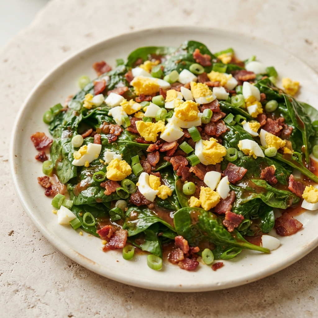 Wilted Spinach Salad