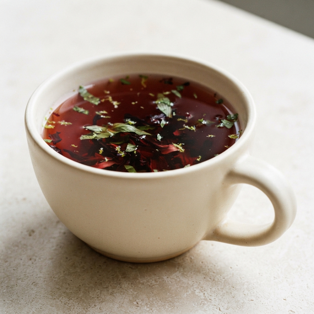 Hibiscus-Basil Black Tea Infusion