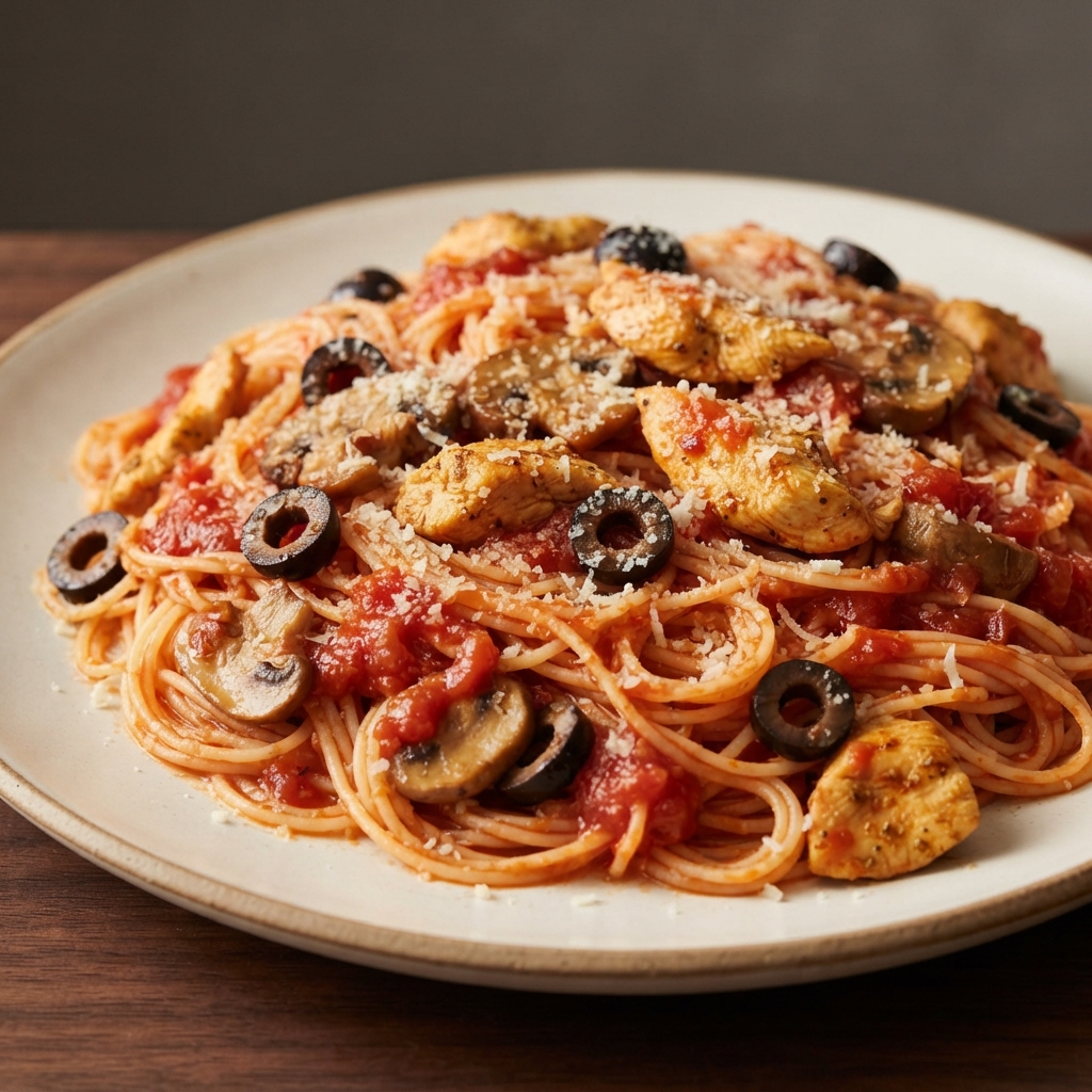 Fast Weeknight Chicken and Tomato Pasta