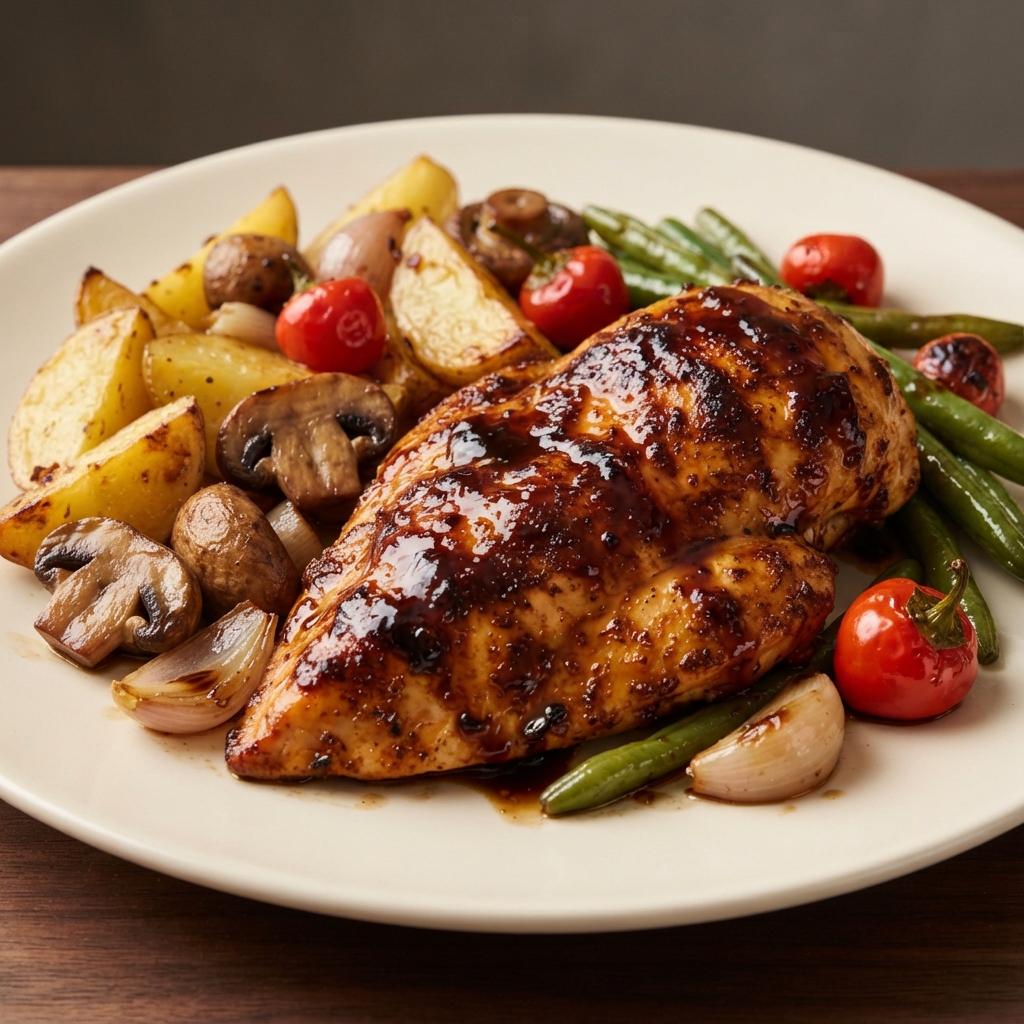 Sheet Pan Honey Balsamic Chicken and Vegetables