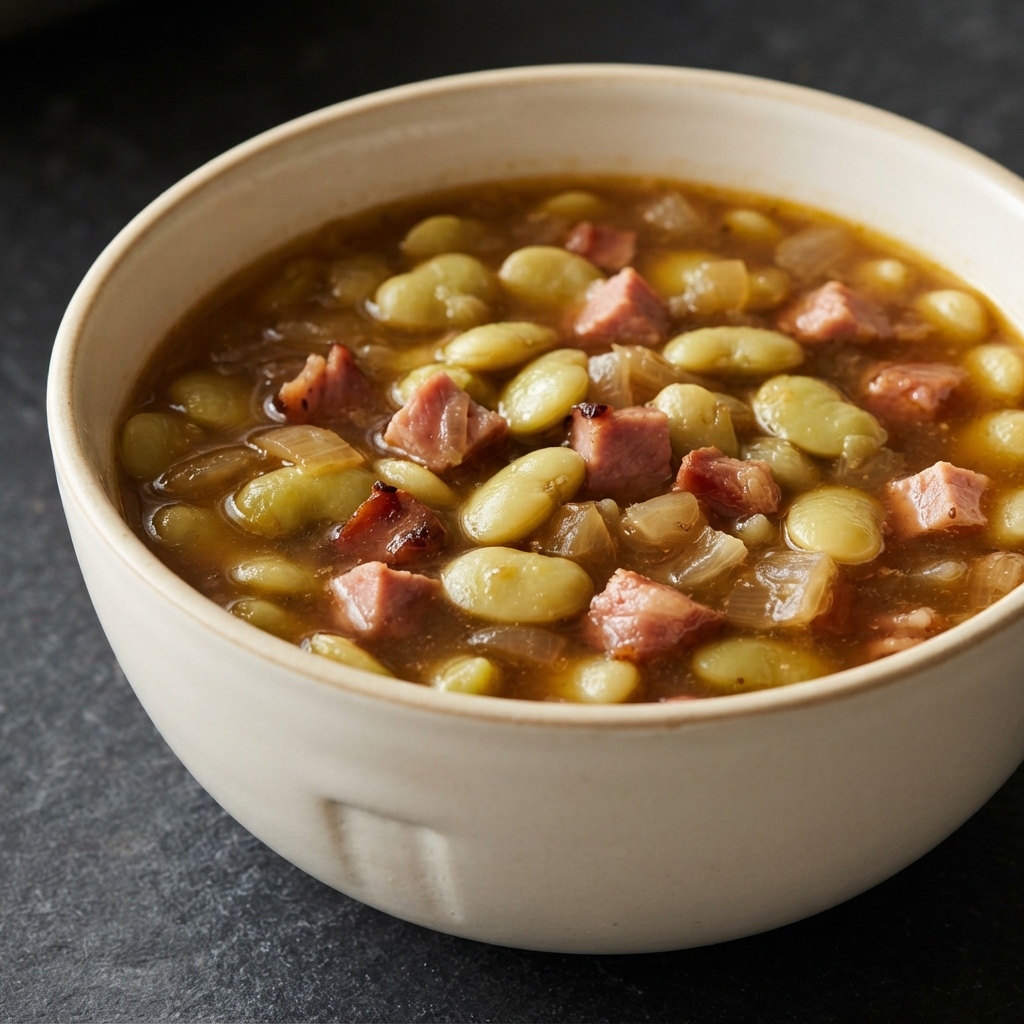 Festive Spiral Ham and Lima Bean Soup