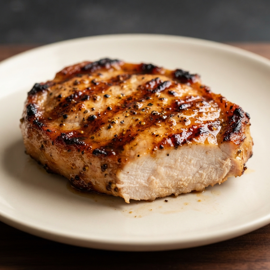 Pork Chops with Hot Honey Glaze