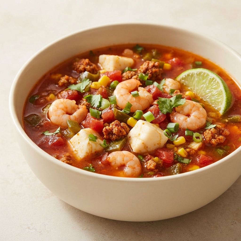 Fiery Tomato Seafood and Chorizo Stew