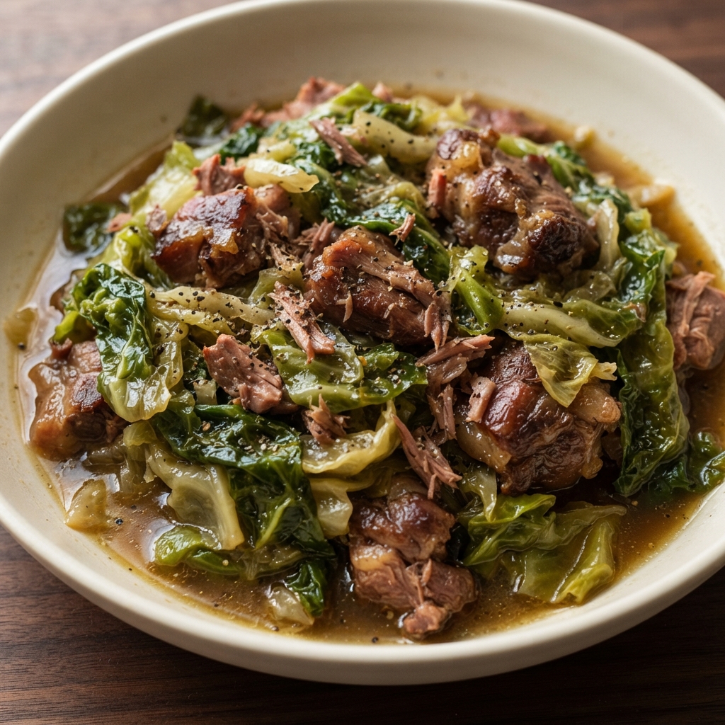Braised Cabbage with Ham Hock and Pork Shank