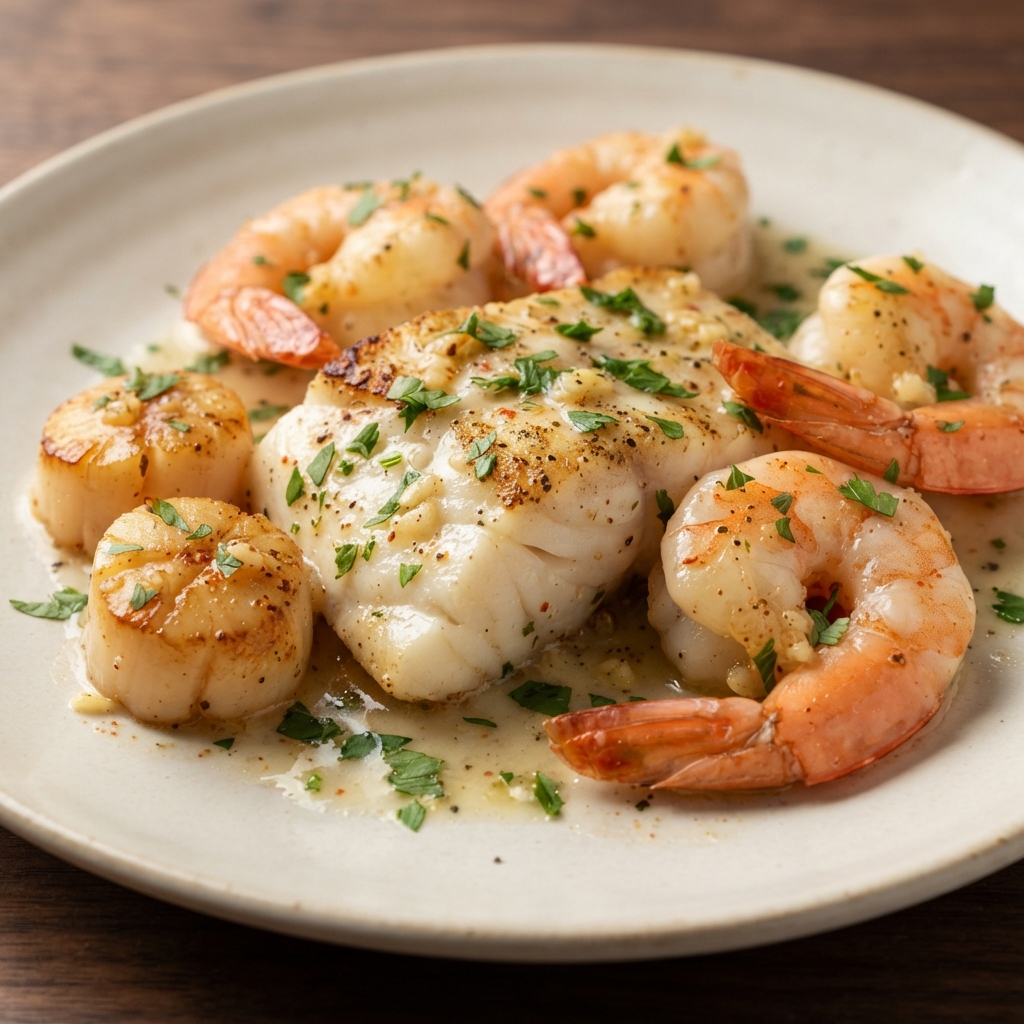Baked Seafood Medley for Two