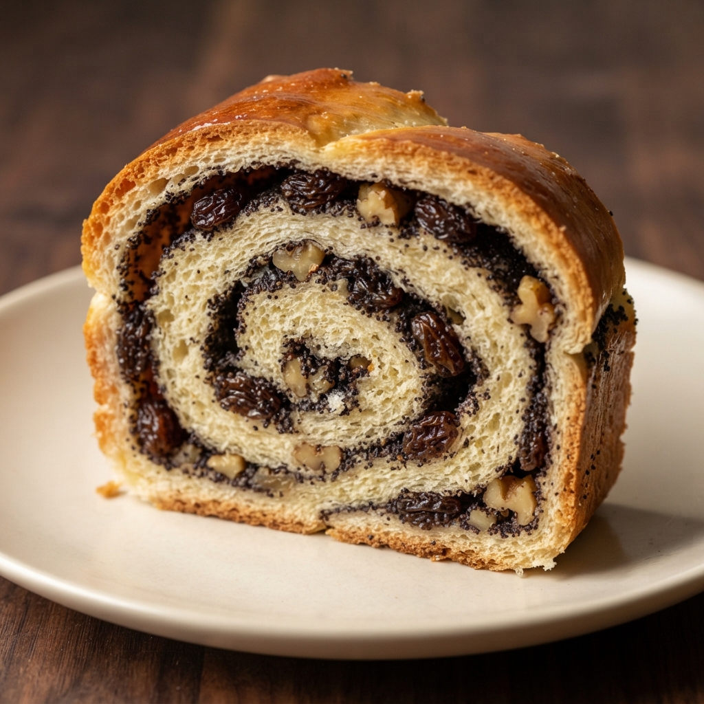 Russian Poppy Seed Swirl Bread