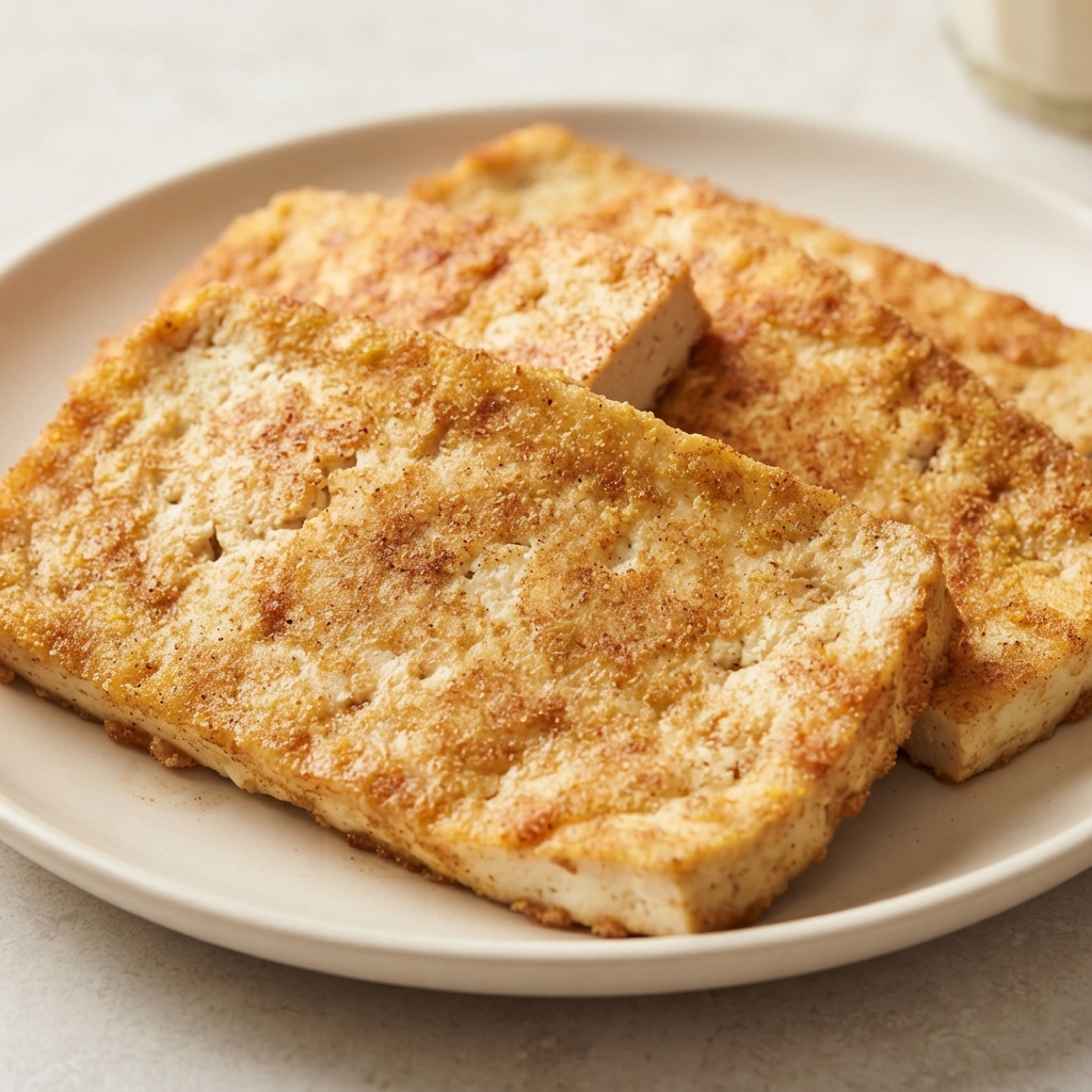 Cinnamon French Toast–Style Pan-Fried Tofu (Gluten Free)