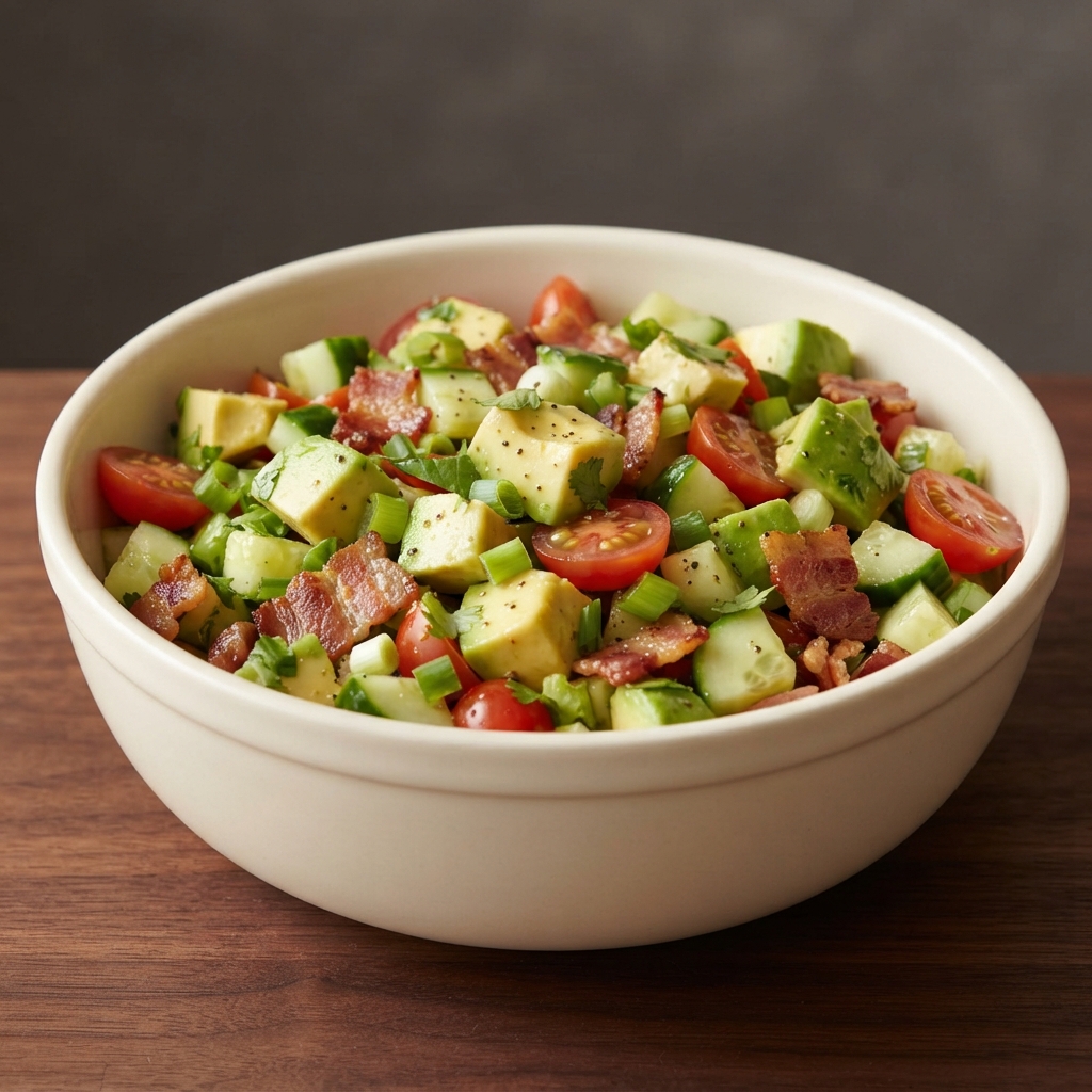 Avocado and Bacon Tossed Salad