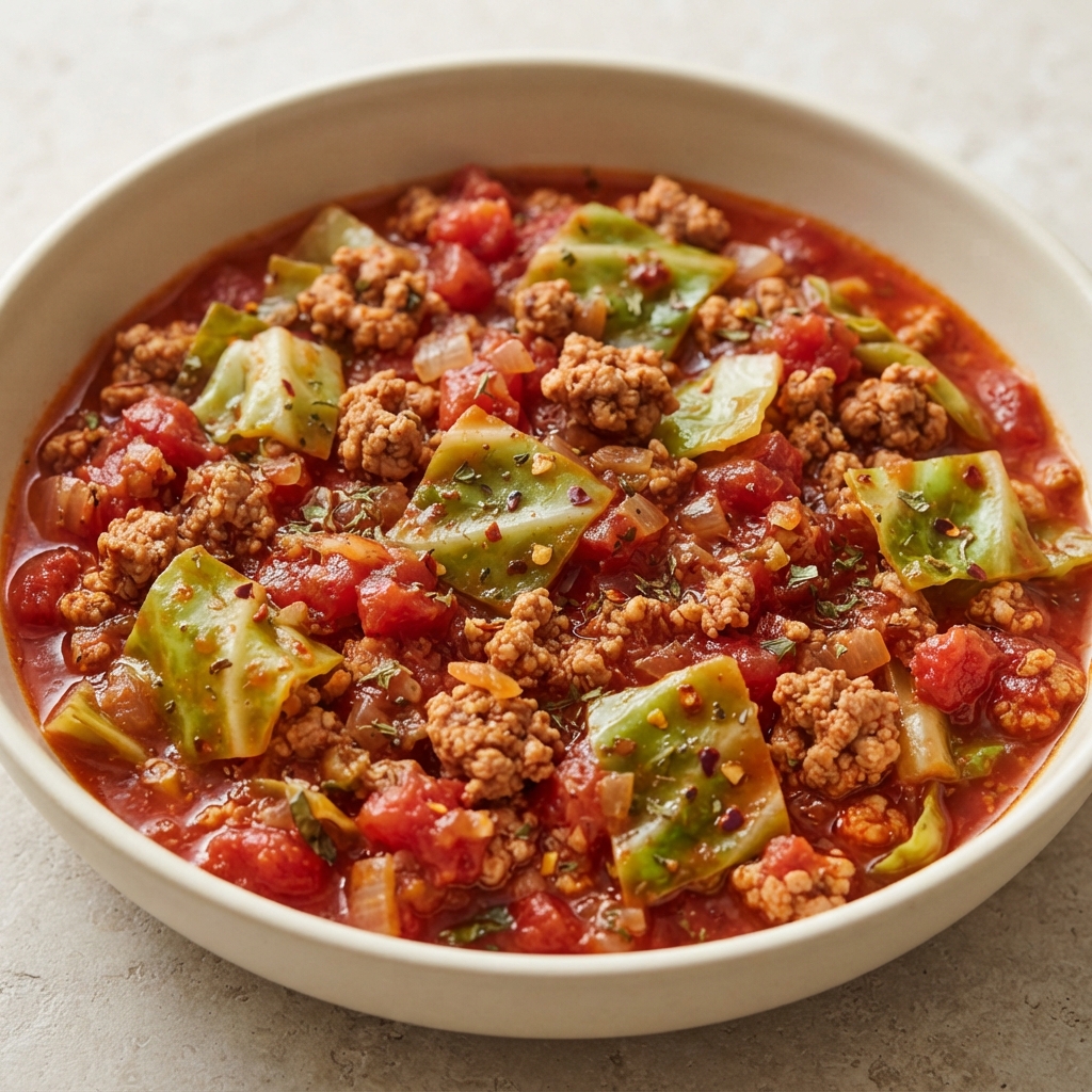 Spicy Unstuffed Cabbage Skillet