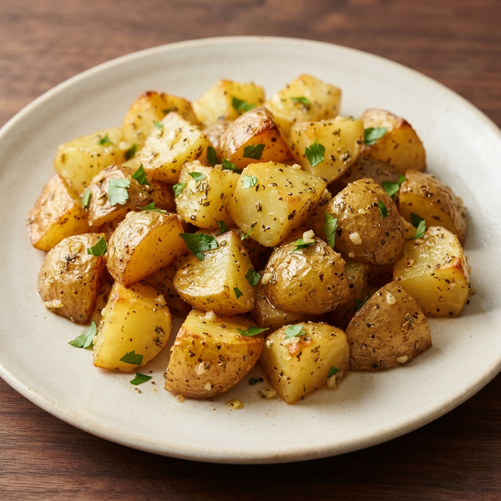 Garlic-Lemon Greek Roasted Potatoes