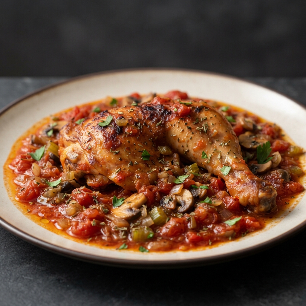 Chicken Cacciatore in Northern Italian Style