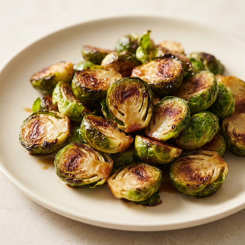 Umami-Glazed Asian Brussels Sprouts