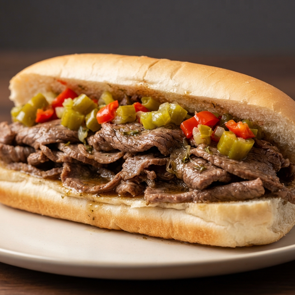 Pressure Cooker Chicago-Style Italian Beef