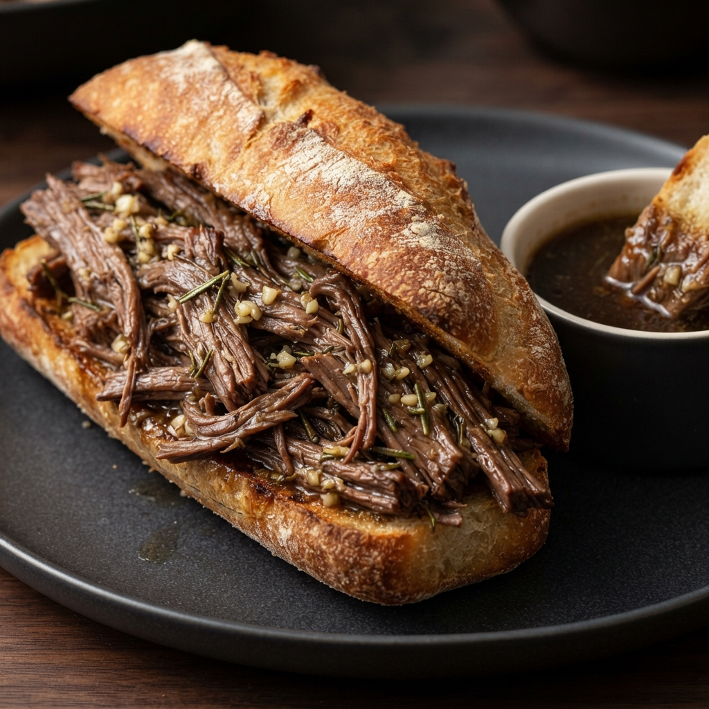 Ultimate Beef Dip Sandwich Au Jus