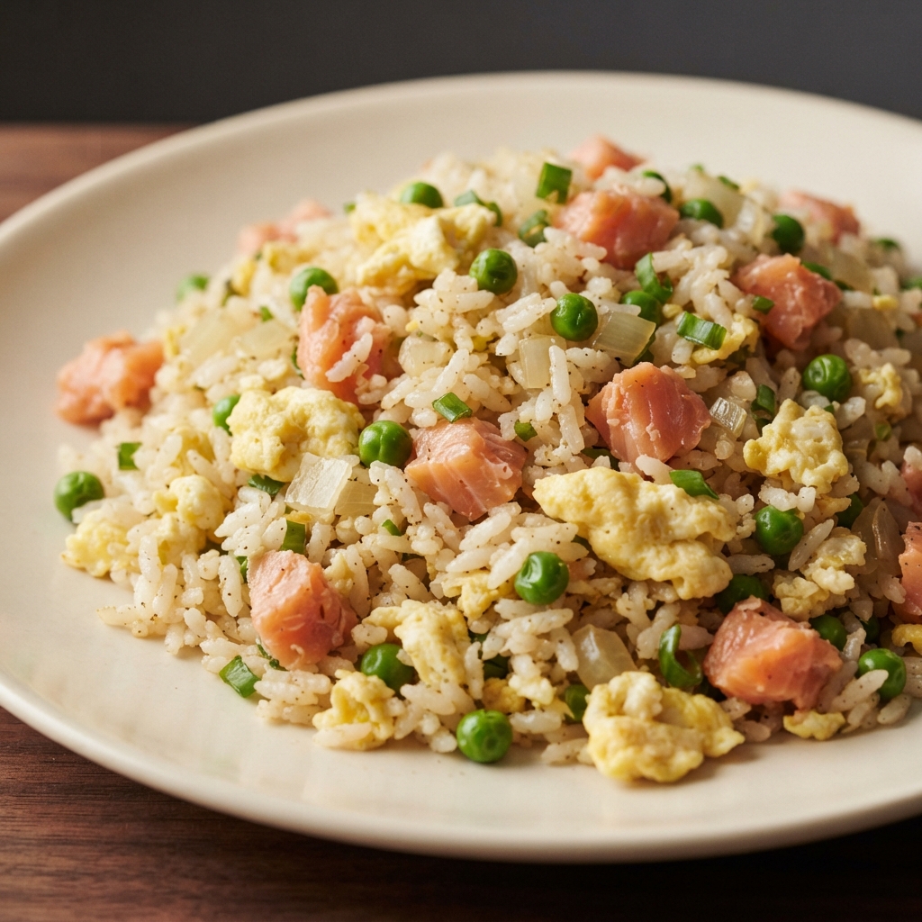 Mom’s Fried Rice with Smoked Salmon