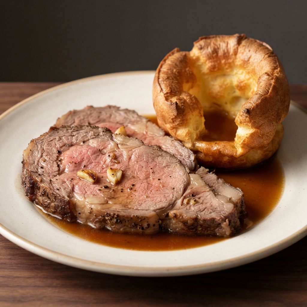 Prime Rib Au Jus with Yorkshire Pudding