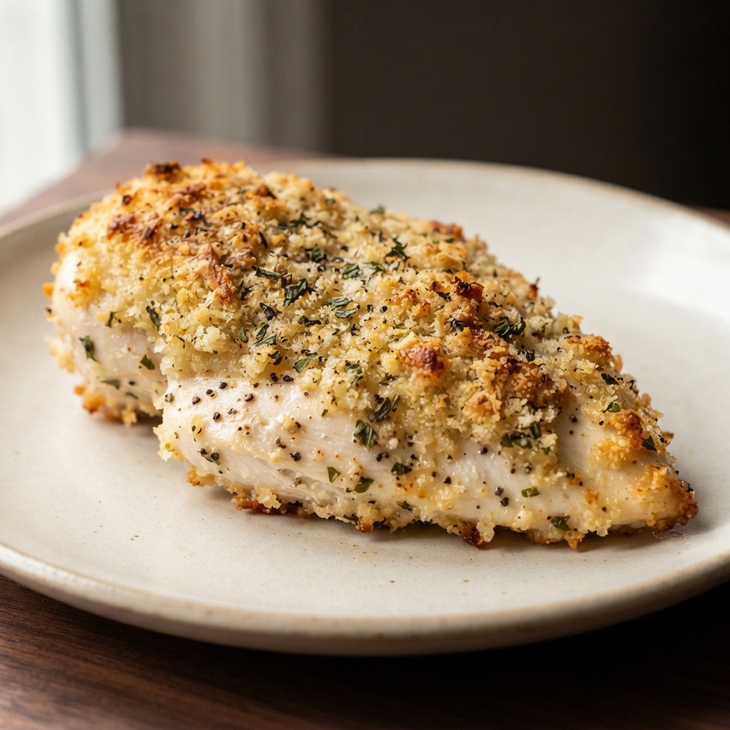 Lemon-Pepper Chicken with Parmesan Herb Crust