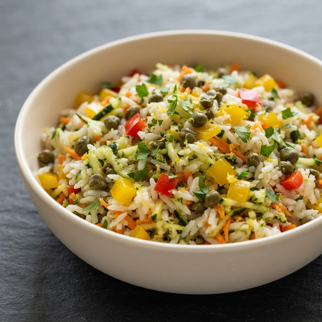 Mediterranean Vegetable Rice Salad