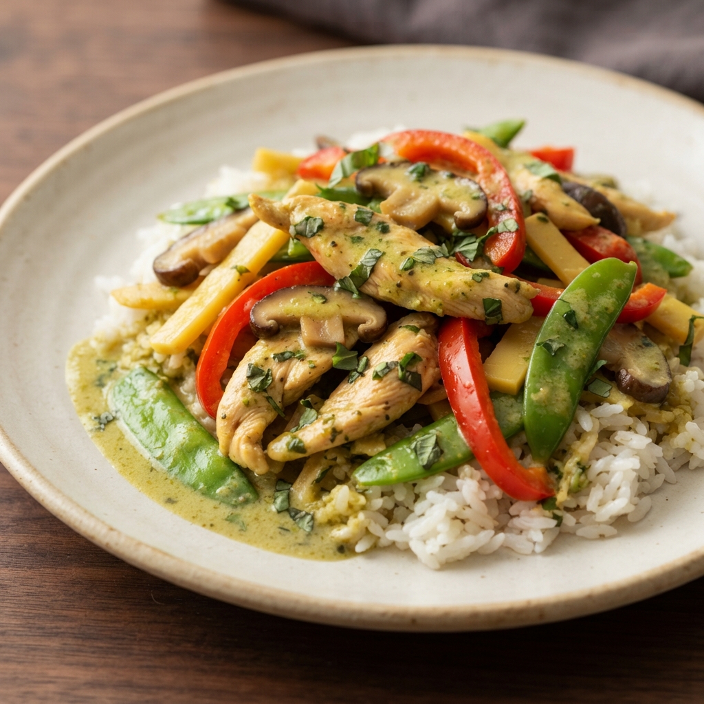Coconut Curry Thai Basil Chicken