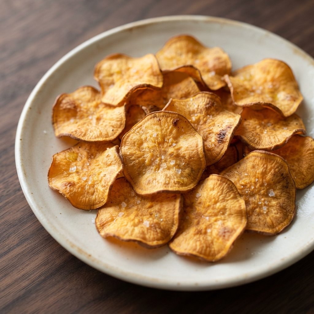 Microwaved Sweet Potato Crisps