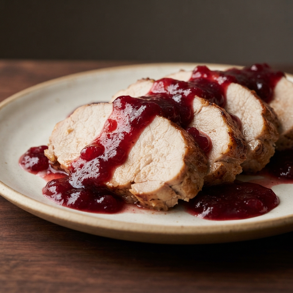 Crockpot Cranberry Pork Loin Roast