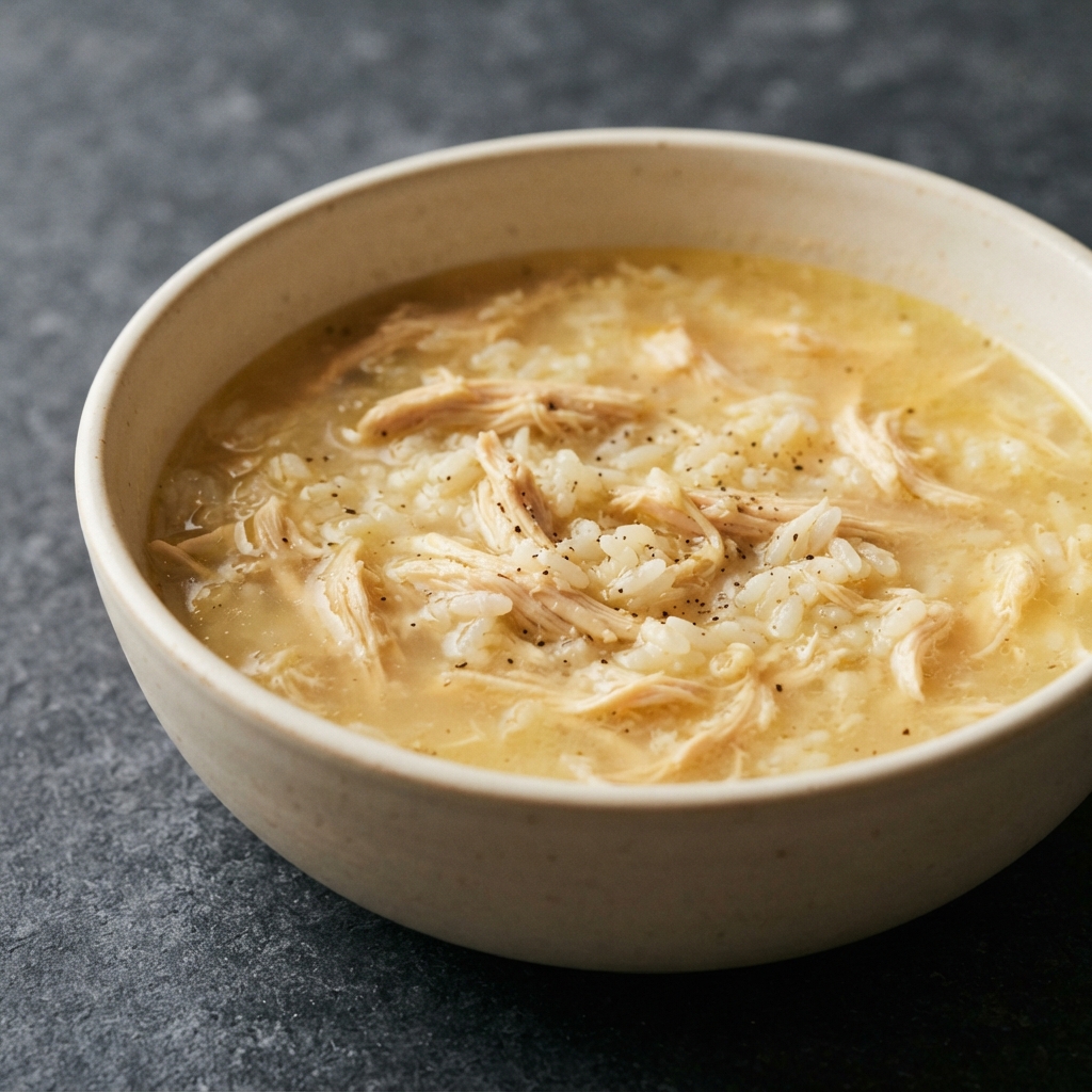 Classic Greek Chicken Avgolemono Soup