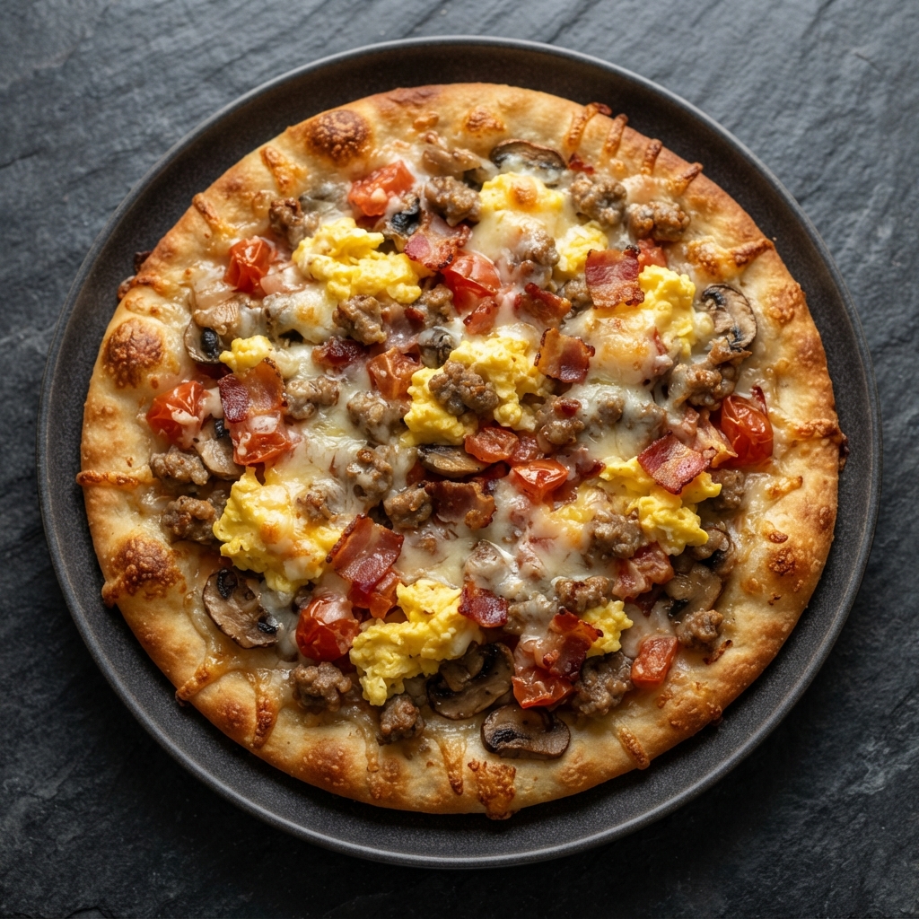 Morning Flatbread Egg Pizza